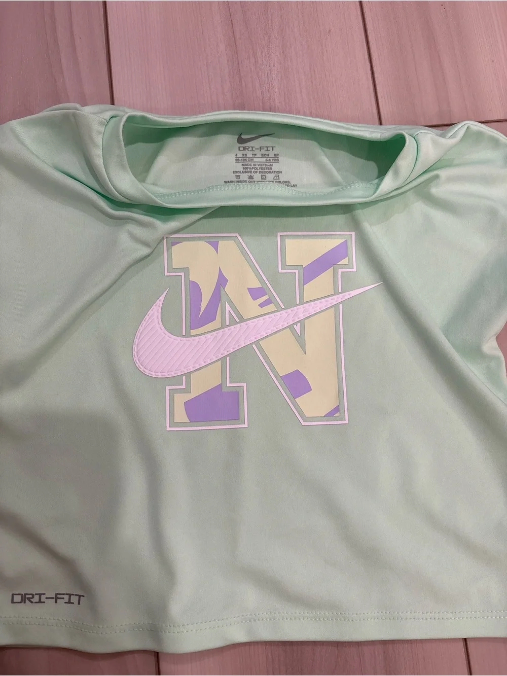 Nike Mint Green & Lavender Dri-FIT Athletic Shorts